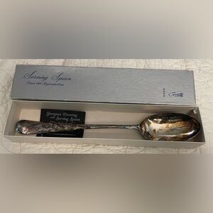 Georgian Dressing and Serving Silver Plated Spoon